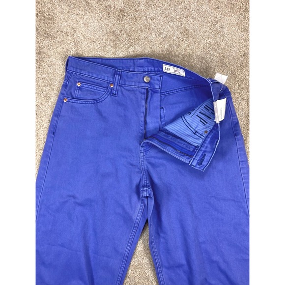 GAP Barrel High Rise Jeans Women 30 Blue No Stretch Tapered Leg Denim NEW - Picture 4 of 15